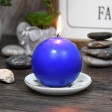 3 Inch Blue Ball Candles (6pc/Box)