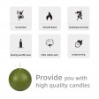 3 Inch Sage Green Ball Candles (6pc/Box)