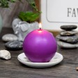 3 Inch Purple Ball Candles (6pc/Box)