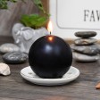 3 Inch Black Ball Candles (6pc/Box)