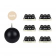 3 Inch Black Ball Candles (36pcs/Case) Bulk