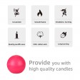 4 Inch Hot Pink Ball Candles (2pc/Box)