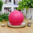 4 Inch Hot Pink Ball Candles (2pc/Box)