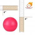 4 Inch Hot Pink Ball Candles (2pc/Box)