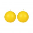 4 Inch Yellow Ball Candles (2pc/Box)