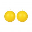 4 Inch Yellow Ball Candles (2pc/Box)