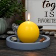 4 Inch Yellow Ball Candles (2pc/Box)