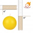 4 Inch Yellow Ball Candles (2pc/Box)