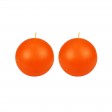 4 Inch Orange Ball Candles (2pc/Box)