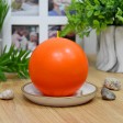 4 Inch Orange Ball Candles (12pcs/Case) Bulk