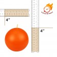 4 Inch Orange Ball Candles (2pc/Box)