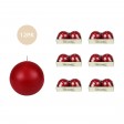 4 Inch Red Ball Candles (12pcs/Case) Bulk