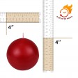 4 Inch Red Ball Candles (2pc/Box)
