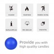 4 Inch Blue Ball Candles (2pc/Box)