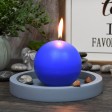 4 Inch Blue Ball Candles (12pcs/Case) Bulk