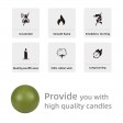 4 Inch Sage Green Ball Candles (2pc/Box)