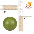 4 Inch Sage Green Ball Candles (2pc/Box)