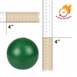 4 Inch Hunter Green Ball Candles (12pcs/Case) Bulk