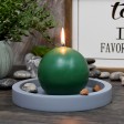 4 Inch Hunter Green Ball Candles (2pc/Box)