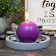 4 Inch Purple Ball Candles (12pcs/Case) Bulk