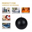 4 Inch Black Ball Candles (12pcs/Case) Bulk