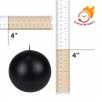 4 Inch Black Ball Candles (12pcs/Case) Bulk