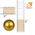 2 Inch Metallic Gold Ball Candles (12pc/Box)