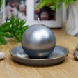 3 Inch Metallic Silver Ball Candles (36pcs/Case) Bulk
