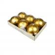 3 Inch Metallic Gold Ball Candles (6pc/Box)