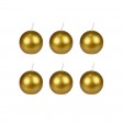 3 Inch Metallic Gold Ball Candles (6pc/Box)