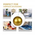 3 Inch Metallic Gold Ball Candles (6pc/Box)