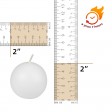 2 Inch White Citronella Ball Candles (96pcs/Case) Bulk