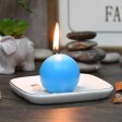 2 Inch Turquoise Ball Candles (12pc/Box)