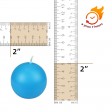 2 Inch Turquoise Ball Candles (12pc/Box)