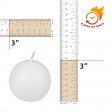 3 Inch White Citronella Ball Candles (6pc/Box)