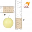 2 Inch Ivory Ball Candles (12pc/Box)
