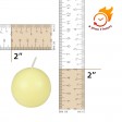 2 Inch Ivory Ball Candles (96pc/Case) Bulk