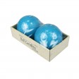 4 Inch Turquoise Ball Candles (2pc/Box)