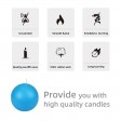 4 Inch Turquoise Ball Candles (2pc/Box)