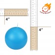 4 Inch Turquoise Ball Candles (2pc/Box)
