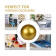 4 Inch Metallic Gold Ball Candles (12pcs/Case) Bulk