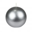 4 Inch Metallic Silver Ball Candles (2pc/Box)