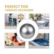 4 Inch Metallic Silver Ball Candles (2pc/Box)