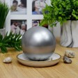4 Inch Metallic Silver Ball Candles (2pc/Box)