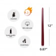 12 Inch Burgundy Taper Candles (144pcs/Case) Bulk