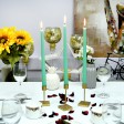 12 Inch Aqua Taper Candles (144pcs/Case) Bulk