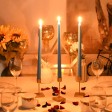 12 Inch Light Blue Taper Candles (144pcs/Case) Bulk