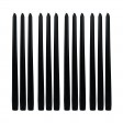 12 Inch Black Taper Candles (144pcs/Case) Bulk