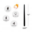 12 Inch Black Taper Candles (144pcs/Case) Bulk
