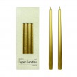 12 Inch Metallic Bronze Gold Taper Candles (144pcs/Case) Bulk